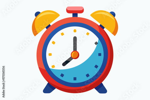 Alarm clock vector art and illustration