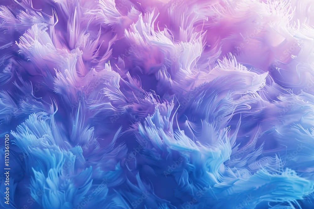 An intricate network of glowing fibers in a gradient of blues and purples, floating in an undefined space. An intricate network of glowing fibers in a gradient of blues and purples, floating in an undefined space.