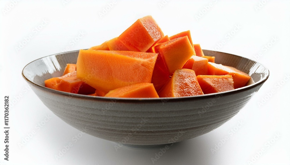 Vibrant Papaya Cubes: A Fresh and Zesty Still Life Vibrant Papaya Cubes: A Fresh and Zesty Still Life