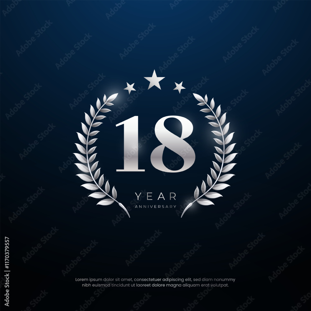 Obraz premium Anniversary celebration, year Anniversary celebration on lights background for celebration event, festive illustration.