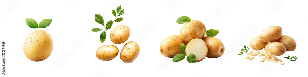 Potato isolated on white background. Mix Collection Png. Potato isolated on white background. Mix Collection Png.