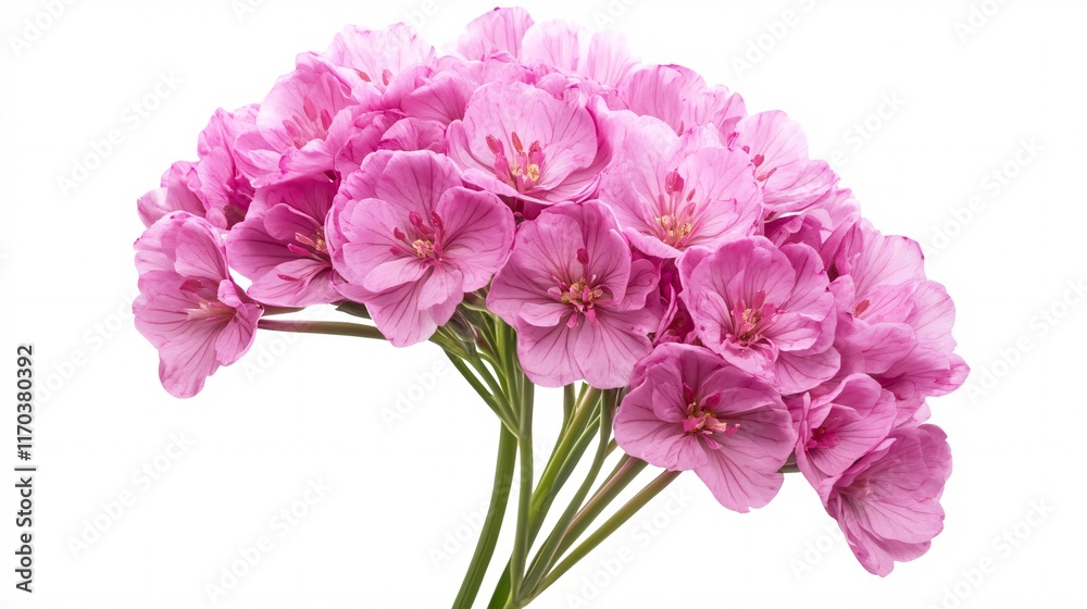 A vibrant bouquet of pink flowers with delicate petals, showcasing their striking beauty against a white background. A vibrant bouquet of pink flowers with delicate petals, showcasing their striking beauty against a white background.