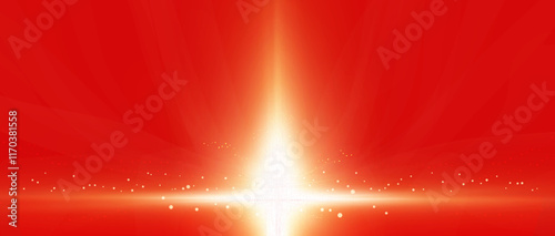 A red background emitting light