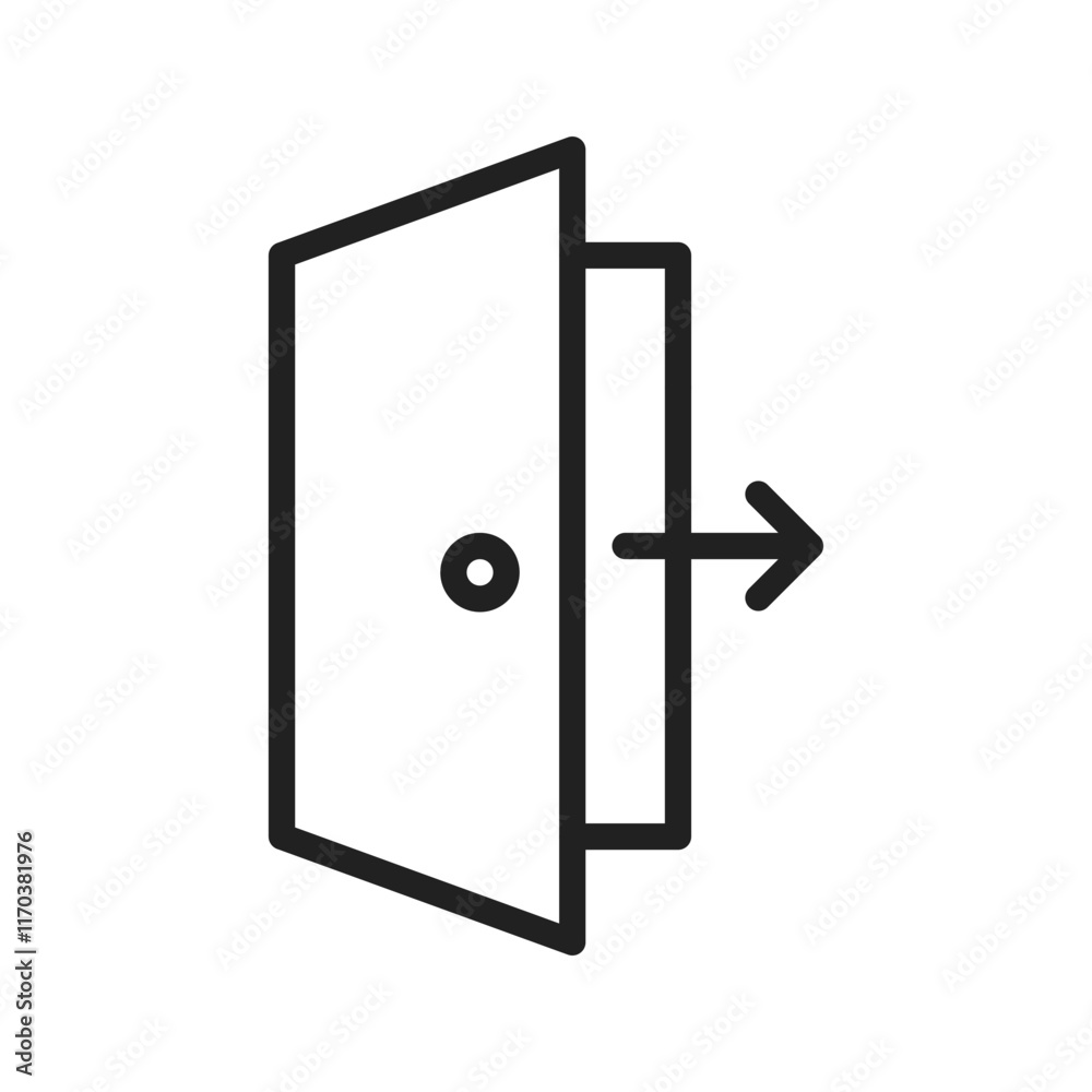 Exit icon vector image. Suitable for mobile apps, web apps and print media. Exit icon vector image. Suitable for mobile apps, web apps and print media.