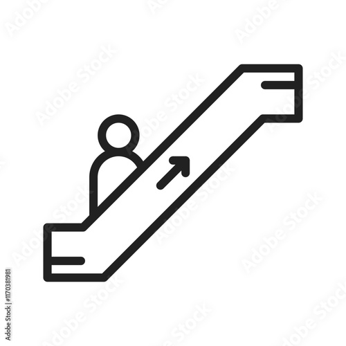 Escalator icon vector image. Suitable for mobile apps, web apps and print media.