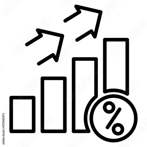 higher taxes single icon