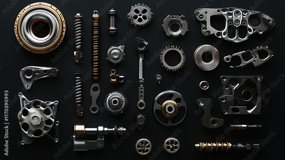 Obraz premium Motorcycle parts, wallpaper, the technological advances in two-wheel drive systems