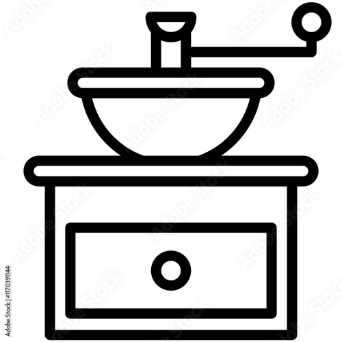 서랍이 달린 커피 그라인더