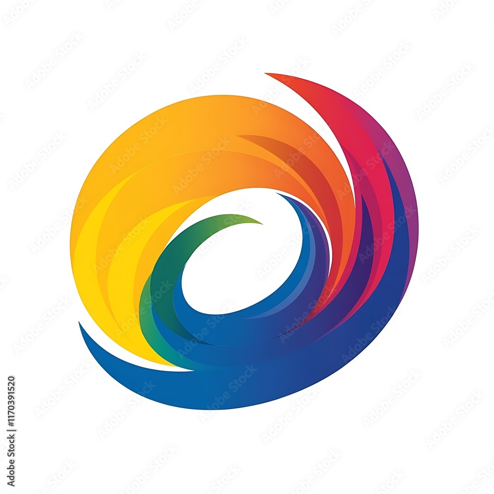 A colorful abstract swirl design representing creativity and movement. A colorful abstract swirl design representing creativity and movement.