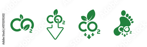 reducing CO2 emissions to stop climate change. green energy background	