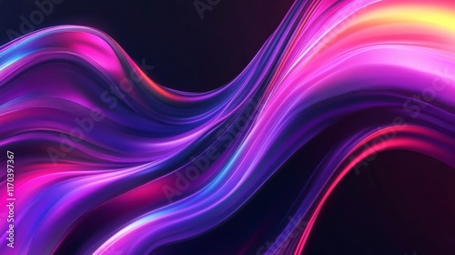 Wallpaper Mural Vibrant Abstract Waves with Clean Lines and Composition Torontodigital.ca