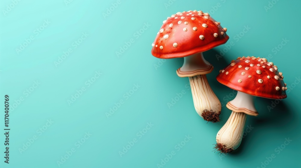 Mushroom on a neutral background, beautiful outdoor mushroom. Background sober, mushroom notable. Mushroom on a neutral background, beautiful outdoor mushroom. Background sober, mushroom notable.