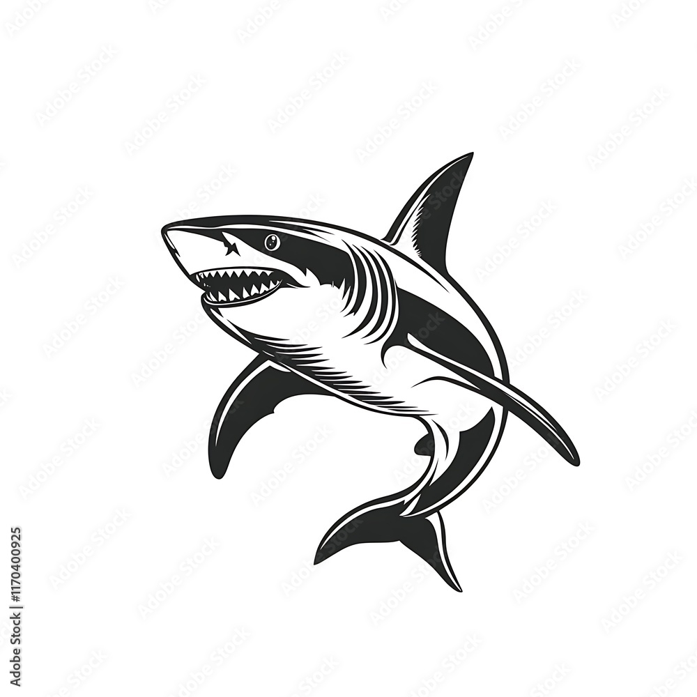 A stylized illustration of a shark, showcasing its dynamic form. A stylized illustration of a shark, showcasing its dynamic form.