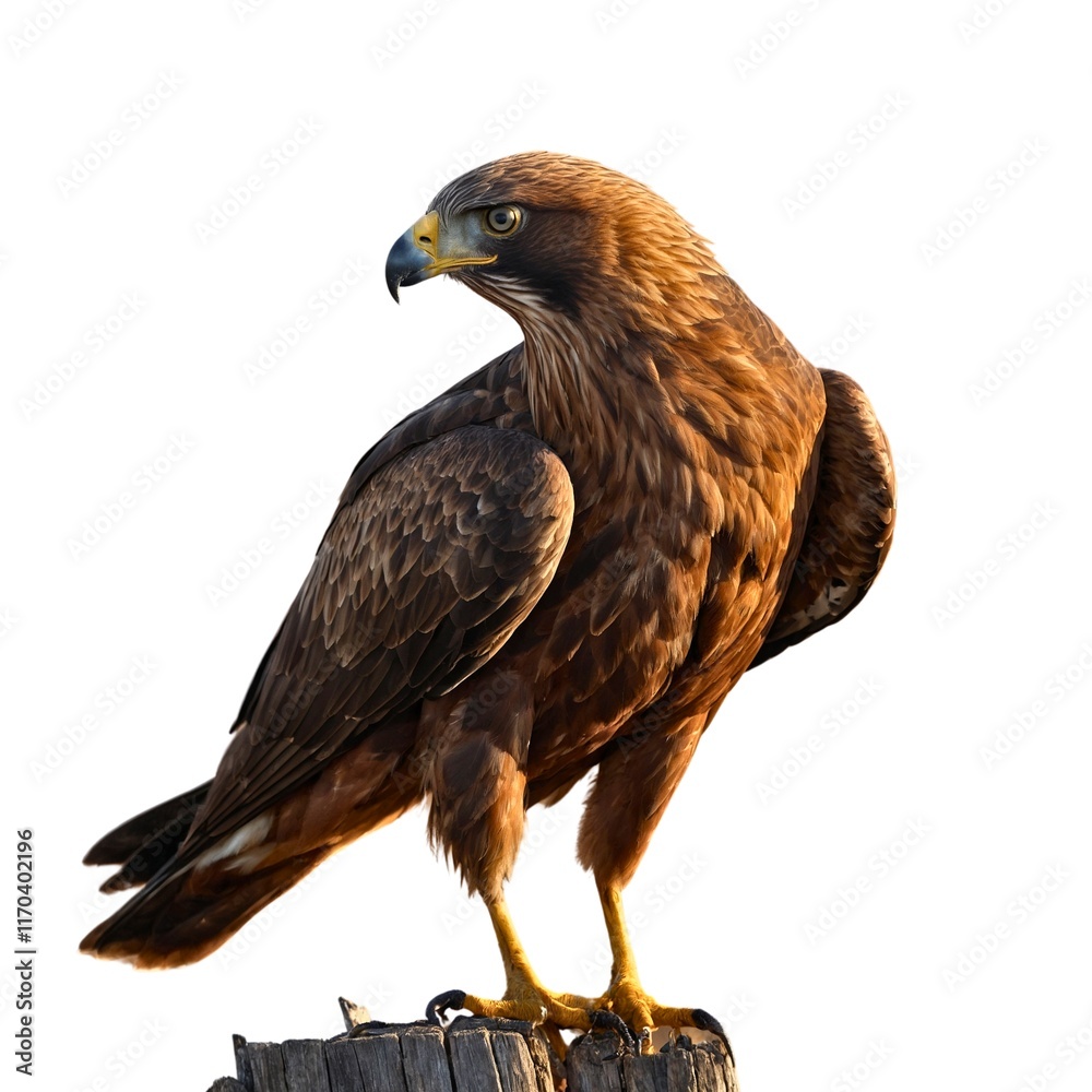 Fototapeta premium Marsh Harrier isolated on white background