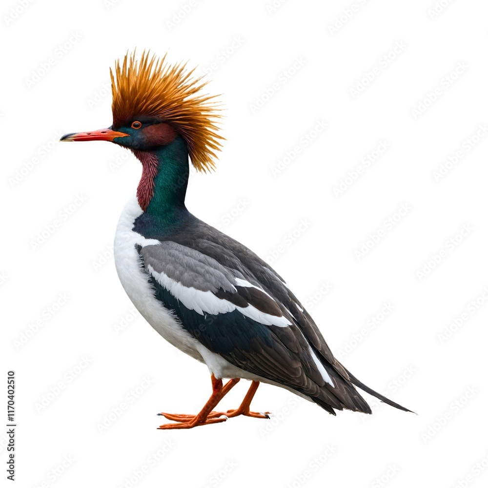 Obraz premium : Merganser isolated on white background