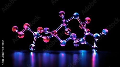 Abstract Molecular Structure, Science,  Chemistry, 3D Model, Research, Technology