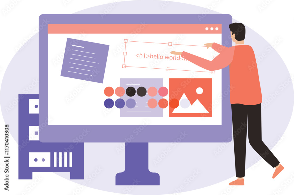 Web Designing Vector Illustration Web Designing Vector Illustration