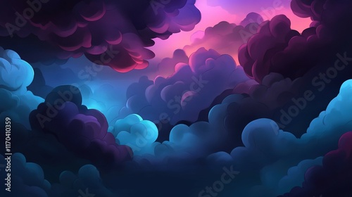 A dramatic dark stormy cloud background, perfect for adding intensity and mood to your designs.