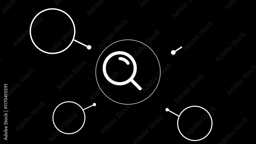 animated search button 4k with black background animated search button 4k with black background