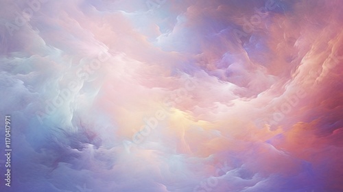 Dreamlike Abstract Background with Swirling Colors and Ethereal Atmosphere
