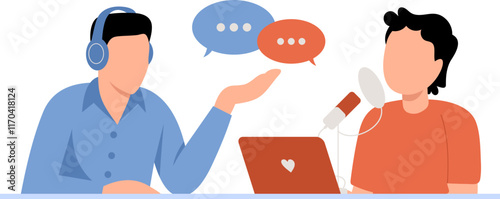 Guest Podcast Broadcasting Illustration