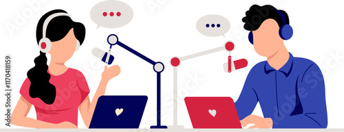 Guest Podcast Broadcasting Illustration