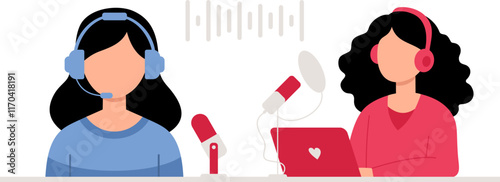 Guest Podcast Broadcasting Illustration