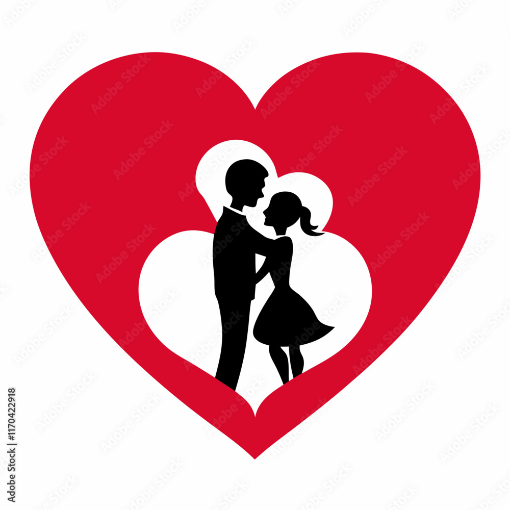 couple with heart happy valentine day couple with heart happy valentine day