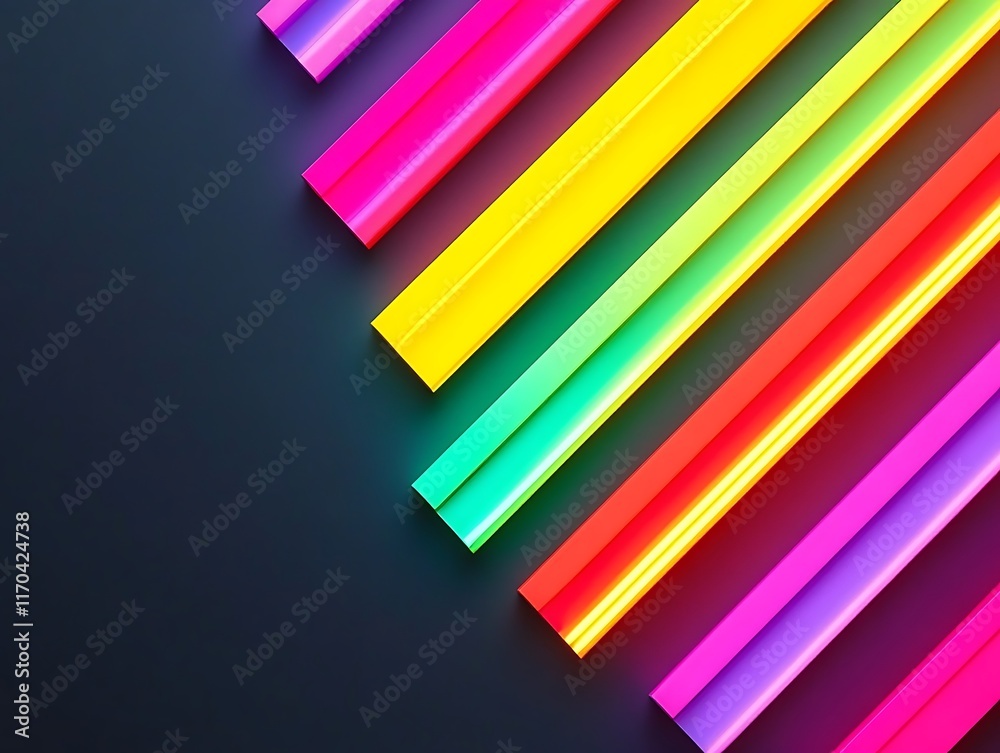 Vibrant Neon Lines Diagonal Abstract Design Vibrant Neon Lines Diagonal Abstract Design