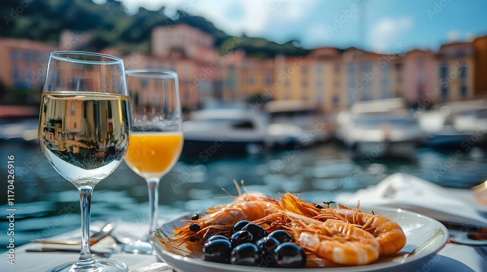 Mediterranean Shrimp Lunch With Wine By The Harbor Mediterranean Shrimp Lunch With Wine By The Harbor