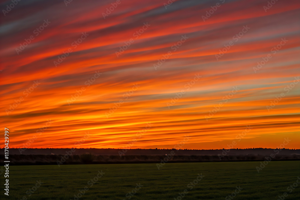 Sunset over sea beach area field with colorful aesthetic sky clouds Sunset over sea beach area field with colorful aesthetic sky clouds