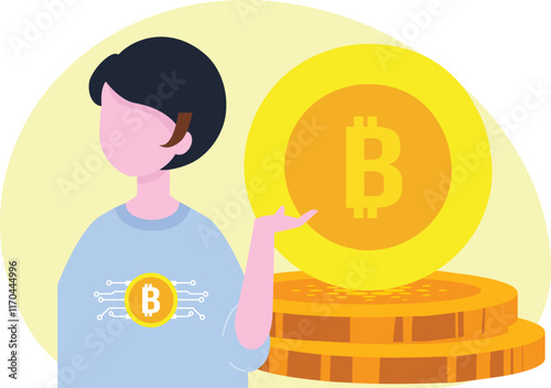 Crypto Coins : Vector Illustration