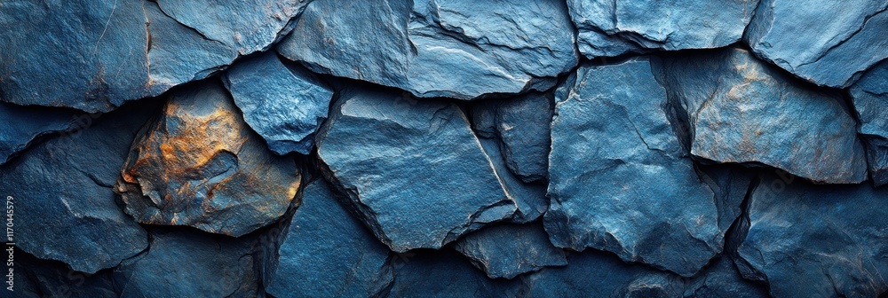 Close-up of Blue Slate Stone Textures in Rustic Wall Design with Natural Patterns and Architectural Character Close-up of Blue Slate Stone Textures in Rustic Wall Design with Natural Patterns and Architectural Character