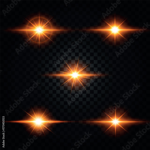 Set of bright flashes