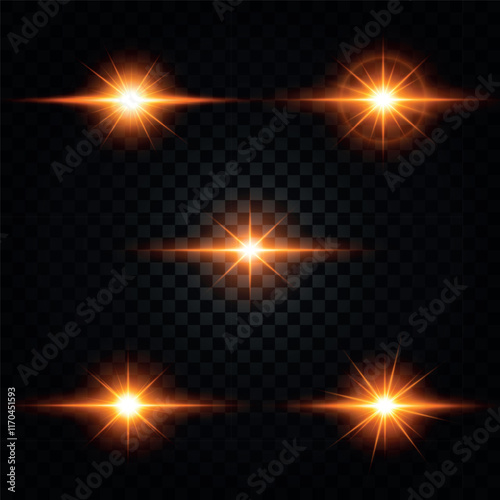 Set of bright flashes