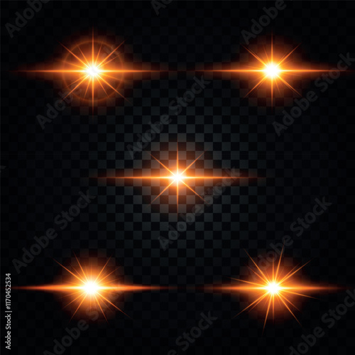 Set of bright flashes