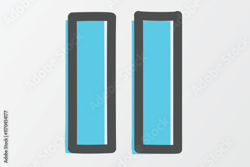 Playback Icon outline red black_pause