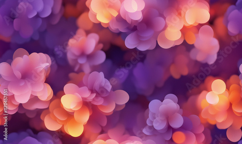 Bokeh Glow in Warm Tones photo