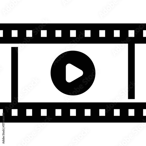 simple vector icon film reel