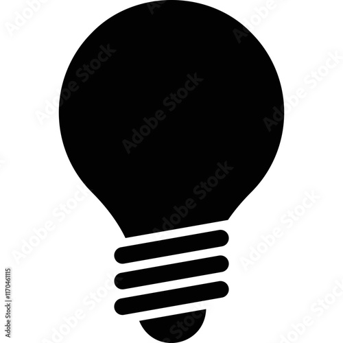 light bulb simple vector icon
 photo