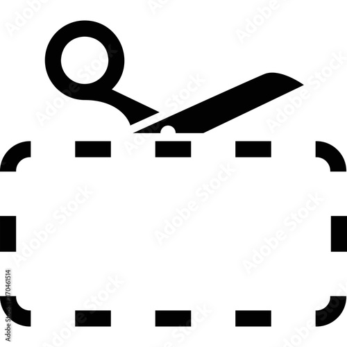 Simple vector icon cut coupon
