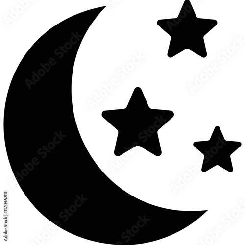 simple vector icon moon