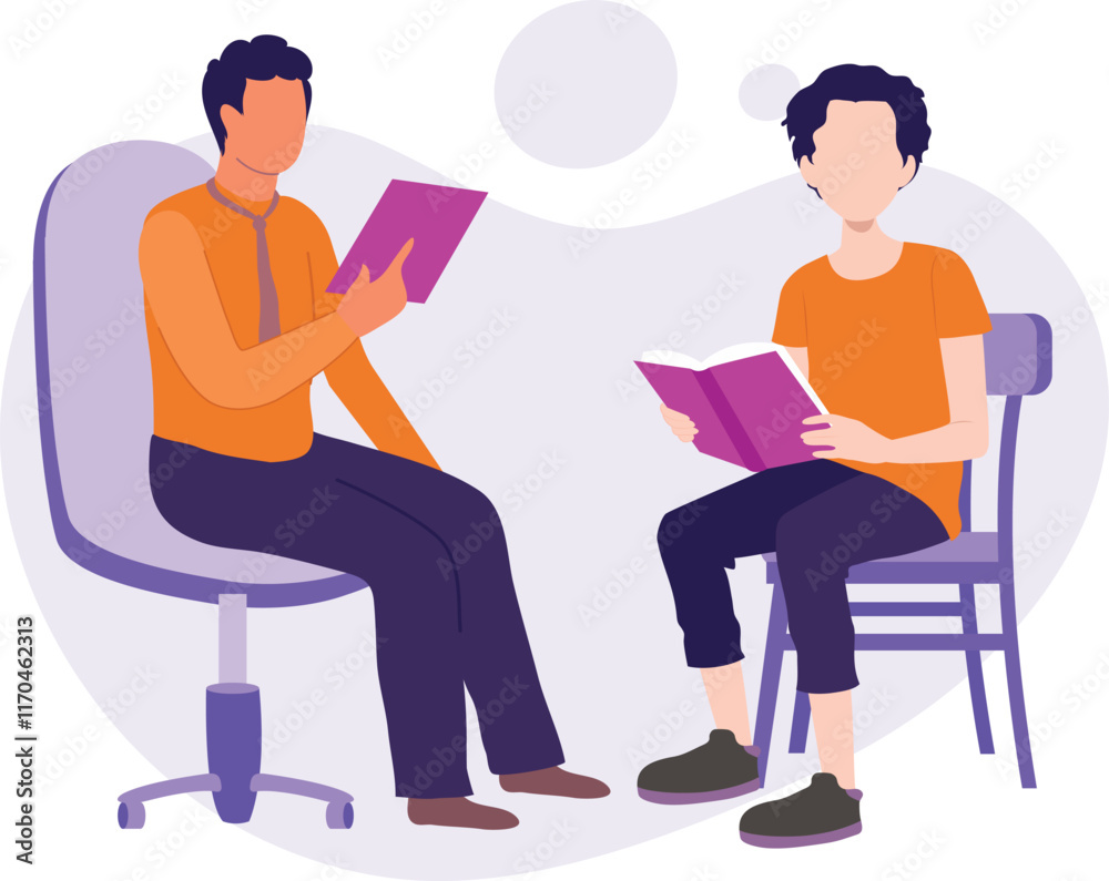 Psychological test Vector Illustration Psychological test Vector Illustration
