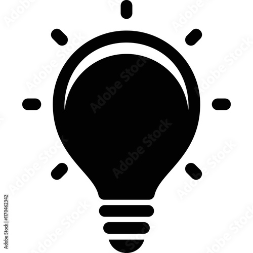 light bulb simple vector icon