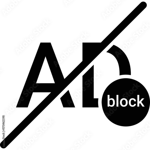 simple vector icon ad blocker