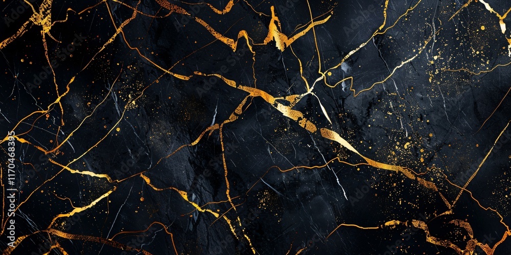 Surface abstract black and gold marble pattern at the marble stone floor texture background Surface abstract black and gold marble pattern at the marble stone floor texture background