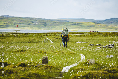 hiking in the swedish mountains