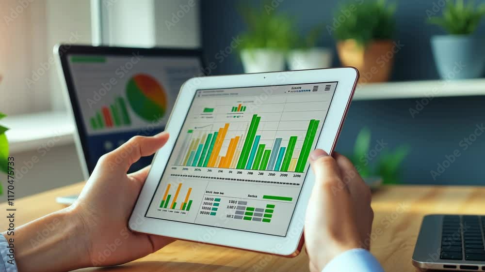 The Tablet Displaying Data The Tablet Displaying Data