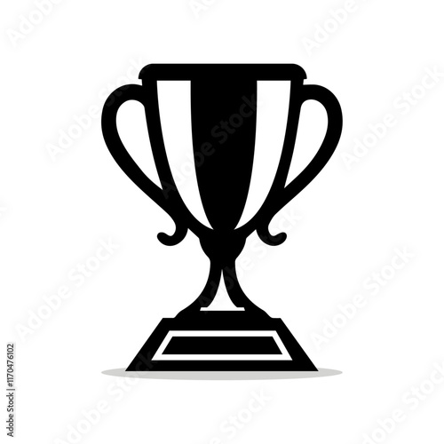 trophy cup icon silhoutte.