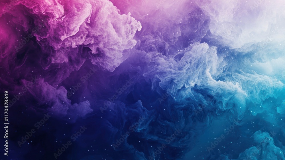 Abstract cosmic nebula swirls of purple blue and white Abstract cosmic nebula swirls of purple blue and white